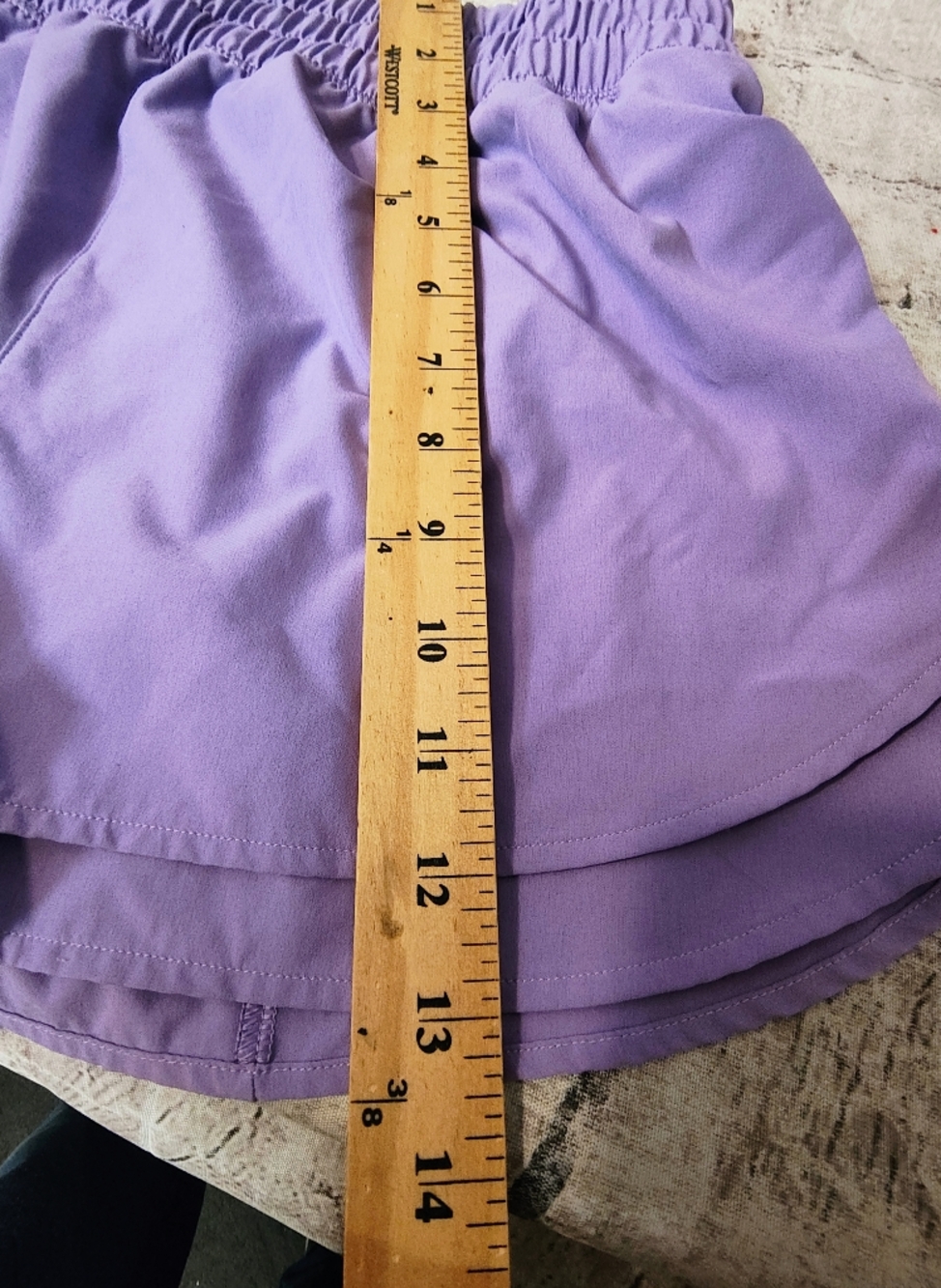 Calia Step Up Women's Shorts Lavender Purple Petal High Rise Shorts L - Picture 9 of 12